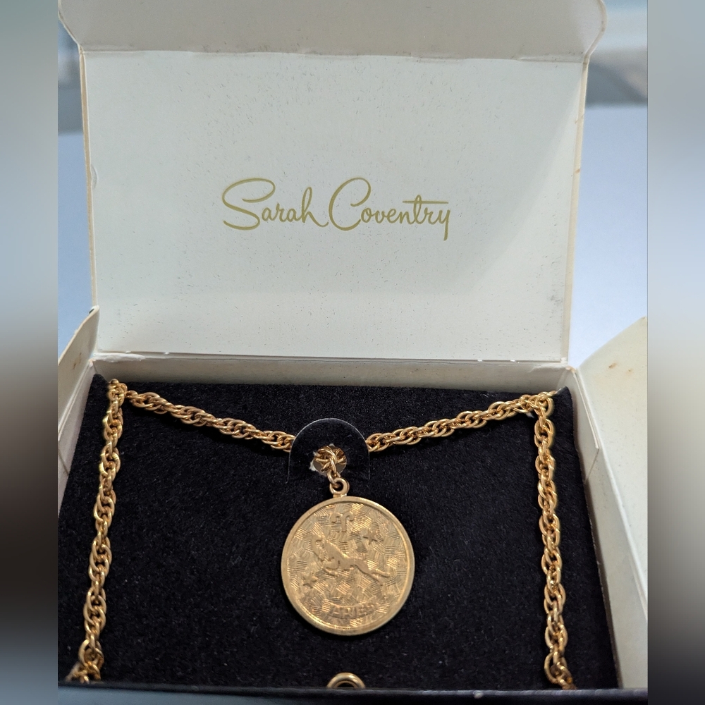 Vintage 70s Sarah Coventry Aries Pendant/Unused!